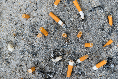 Cigarettes on the ground
