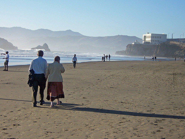 Old Couple on Beach by Sbfisher via Flickr