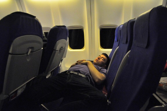 Sleeping on Plane by BVStarr via Flickr