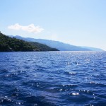 The beautiful blue Aegean coast