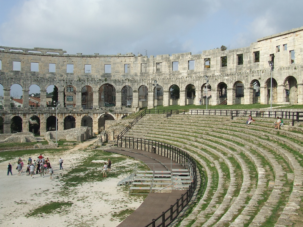 Pula Roman Amphitheatre by Chris Yunker via Flickr