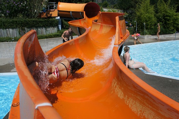 Orange Water Slide by Jean-Marc Bolfing via Flickr