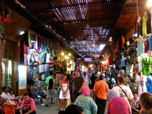 Marrakech souk by James Byrum via Flickr