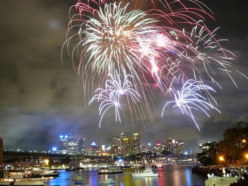 Sydney fireworks by Slippy Slappy via Flickr